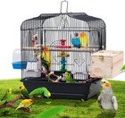 Small Parakeet Wire Bird Cage For Finches Canaries Hanging Travel Bird House