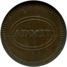 1817 New York City Merchant Token Park Theater Admit Ticket Ngc Au53 Bn Ny 41