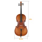 4 4 Matte Natural Color Spruce Panel Cello With Bag Bow Rosin Bridge Strings
