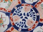 Huge Antique Japanese Imari Charger Meiji Period 19th Century Floral Panels Blue
