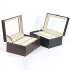 12 Slots Double Layer Wrist Watch Box Organizer Box Jewelry Storage Display Case