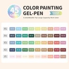 45-color Gel Pen Set 0 6mm Fine Point Pens For Adult Coloring Journaling
