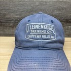 Vintage Leinenkugel Hat Cap Strap Back Blue Brewing Co Beer Advertising The Game