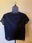Nwt talbots black artsy boho festival hippie funky beaded 100  Cotton Blouse 12p