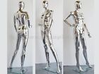 Female Chrome Plastic Unbreakable Mannequin Display Dress Form  ps-sf15sceg