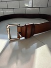 Polo Ralph Lauren Men s Brown Leather Belt Silver Square Buckle Size