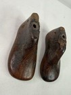Vintage Pair Wooden Cobblers Mold Infant Shoe Hand Carved