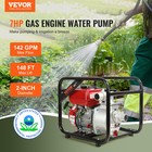 Vevor Gasoline Engine Water Pump Gas Powered Water Transfer Pump 2  7hp 4-stroke