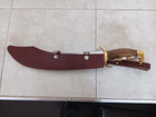 Pirate Sea Marauder Knife Cutlass Short Sword Sharp   Leather Sheath Solid Sale