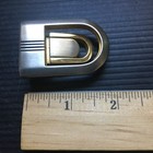 Vintage Two-tone Gold   Silver Art Deco Streamline Moderne Belt Buckle Hardware