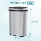 Dopinmin 13 Gallon Trash Can Kitchen Garbage Can Stainless Steel Trash Can