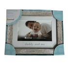 Pearhead Daddy   Me Keepsake Rustic Picture Frame New