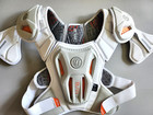 Warrior Burn Lacrosse Medium Shoulder Pads White   Orange