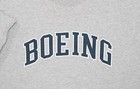 Vintage Boeing T-shirt Size 2xl Gray Airplane Promo Flying Spellout