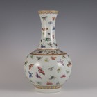 19th C  Chinese Qing Guangxu Famille Rose Hundred Butterflies Porcelain Vase