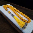 Islamic Prayer Bakelite Amber Rosary 10x10 5mm 33 Beads tasbih handmade