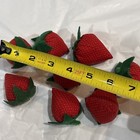 Lot Of 8vintage Strawberry Sewing Pin Cushions Handmade    With Felt Tops