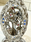 Sunglo Vintage 1990s Pewter Fairy Woman Figure W swarovski Crystals Butterflies
