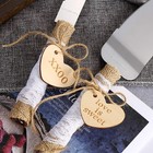 Rustic Style Stainless Steel Wedding Cake Knife And Serving Set Resin Plastic
