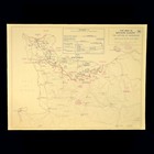 Vintage D Day Map Normandy Beachhead Mulberry Harbor Cherbourg Wwii World War 2