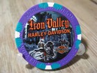 Iron Valley Harley Davidson Emblem Poker Chip - Manheim  Pa - Purple Blue White