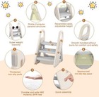 Foldable Step Stool For Bathroom Sink  Adjustable 3 Step Stool For Kids Toilet