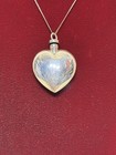 Vtg Sterling Silver Puff Heart Snuff Perfume Bottle Pendant Necklace Valentine