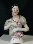 Lot Of 2 German Art Deco Flapper Pin Cushion 3 1 2       Half Dolls Arms Attached