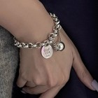 Solid 925 Sterling Silver Bracelet For Women   Vintage Handmade Simple Bangle Us