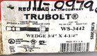 Red Head Concrete Anchor System Ws-3442 Wedge 3 4  X 4 1 4   box Of 10x 