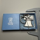 Rare Boing Vintage Olde Colonial Pewter Liberty Bell Keychain 