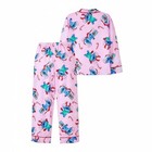 Lilo And Stitch Girl s Festive  reindeer Stitch  Holiday Flannel Coat Pajama Set