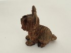 Carved Wooden Figurine Statue Yorkshire Terrier Dog Puppy 2  Anri Italy Vintage