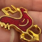 Rhode Island Red Rooster Anchor Lapel Pin Ri