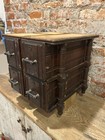 Antique Ornate Singer Pair Of Double Drawers Sewing Machine Wooden Cabinets