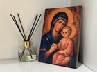 Wooden Icon Of The Virgin Mary And Child