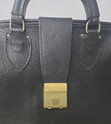 Gorgeous Vintage  1980s  Schell Doctor   s Bag black Pebbled Leather locking