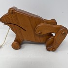 Handmade Wooden Frog Pull Toy  5   x7   