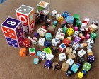 Dice Lot  Unique Mixed Collector Set 80  Dice Cube Collection Vintage Modern Odd