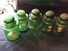 Green Glass Apothecary Jars