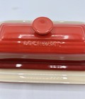 Le Creuset Cerise Red Ombr   Stoneware Enamel Covered Butter Dish 15-25 Euc