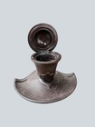 Antique Art Deco Nouveau Bronze Inkwell No Insert