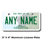 Personalized New Hampshire License Plate 5 Sizes Mini To Full Size Free Shipping