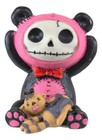 Small Furrybones Black And Pink Panda Pandie Voodoo Skeleton Monster Figurine