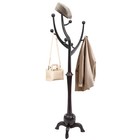 Wooden Freestanding Clothes Rack Bedroom Hat Coat Rack Tree Stand Hanger 8 Hooks