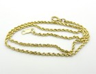 Solid 14k Yellow Gold Rope Style Chain Bracelet  Anklet 11  Long