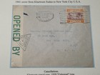 Sudan Wwii 1941 Censored Triangle No 4 Airmail Cover Khartoum To New York Usa