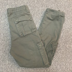 Match Argus Mens Cargo Pants Army Green Cotton Drawstring Paratrooper L 33x30