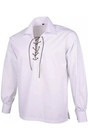 Men   s Scottish Jacobite Ghillie Kilt Highland Shirt Long Sleeve Lace Up Medieval