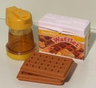 Vintage Fisher Price Play Food Waffles With Box And Syrup Bottle
